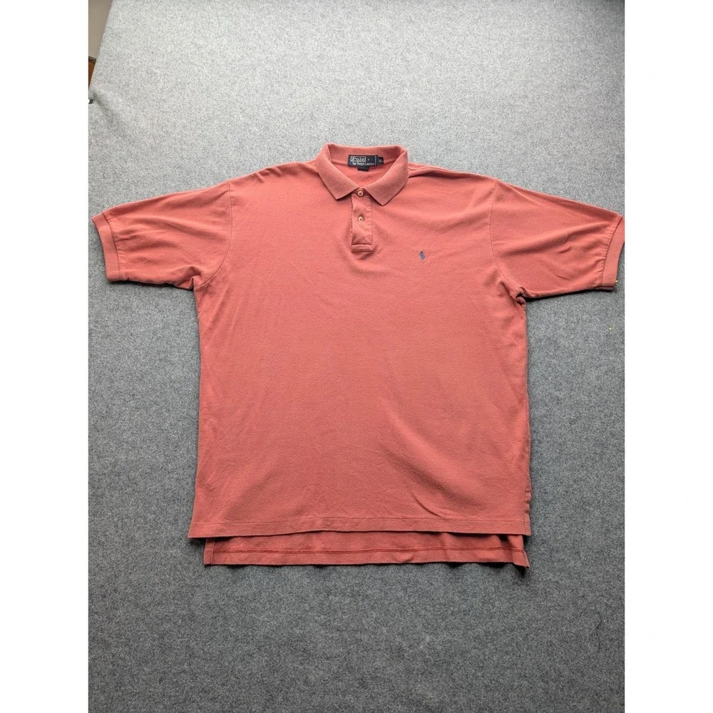 Ralph Lauren Men's Polo Shirt Extra Large Orange Short Sleeve Pullover
